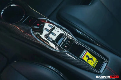 DarwinPRO 2022-UP Ferrari 296 GTB GTS (Type F171) OE Style Dry Carbon Fiber Center Control Surround Panel Front End