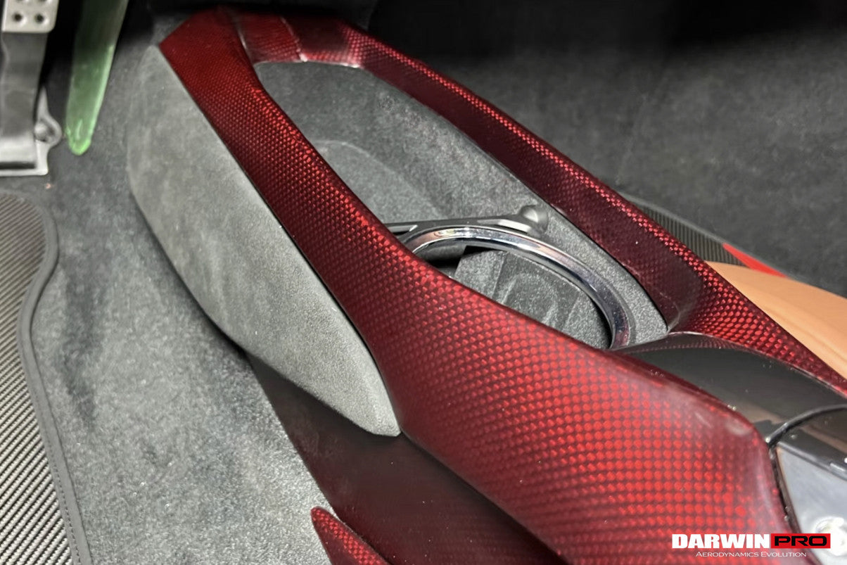DarwinPRO 2022-UP Ferrari 296 GTB GTS (Type F171) OE Style Dry Carbon Fiber Center Control Surround Panel Front End