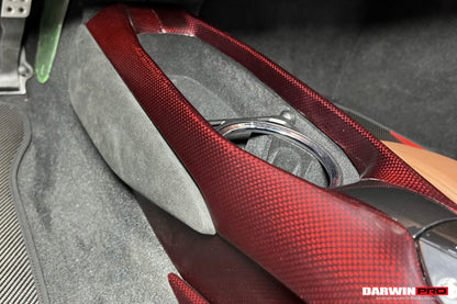 DarwinPRO 2022-UP Ferrari 296 GTB GTS (Type F171) OE Style Dry Carbon Fiber Center Control Surround Panel Front End