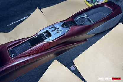 DarwinPRO 2022-UP Ferrari 296 GTB GTS (Type F171) OE Style Dry Carbon Fiber Center Control Surround Panel Front End