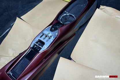 DarwinPRO 2022-UP Ferrari 296 GTB GTS (Type F171) OE Style Dry Carbon Fiber Center Control Surround Panel Front End