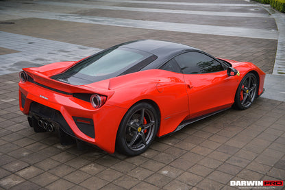 DarwinPRO 2010-2015 Ferrari 458 Coupe BKSS Style Partial Carbon Fiber Rear Bumper And Fiber Trunk With Tail Light Cover