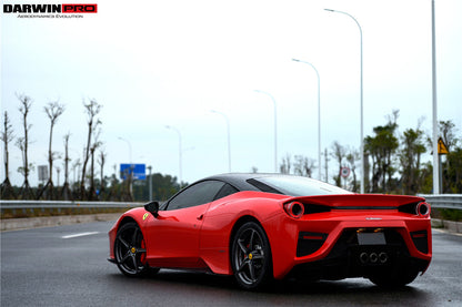 DarwinPRO 2010-2015 Ferrari 458 Coupe BKSS Style Partial Carbon Fiber Rear Bumper And Fiber Trunk With Tail Light Cover