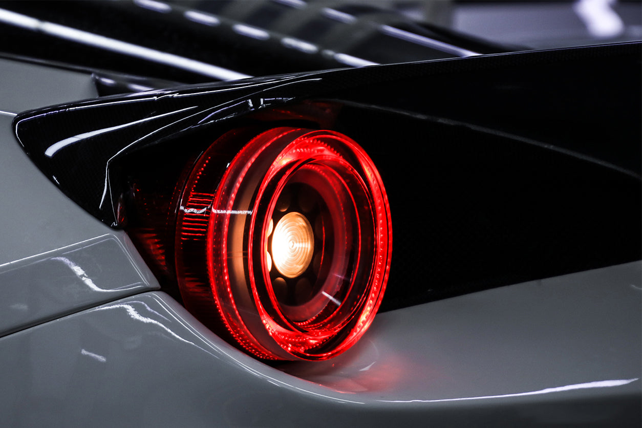 DarwinPRO 2010-2015 Ferrari 458 Coupe BKSS Style Partial Carbon Fiber Rear Bumper And Fiber Trunk With Tail Light Cover