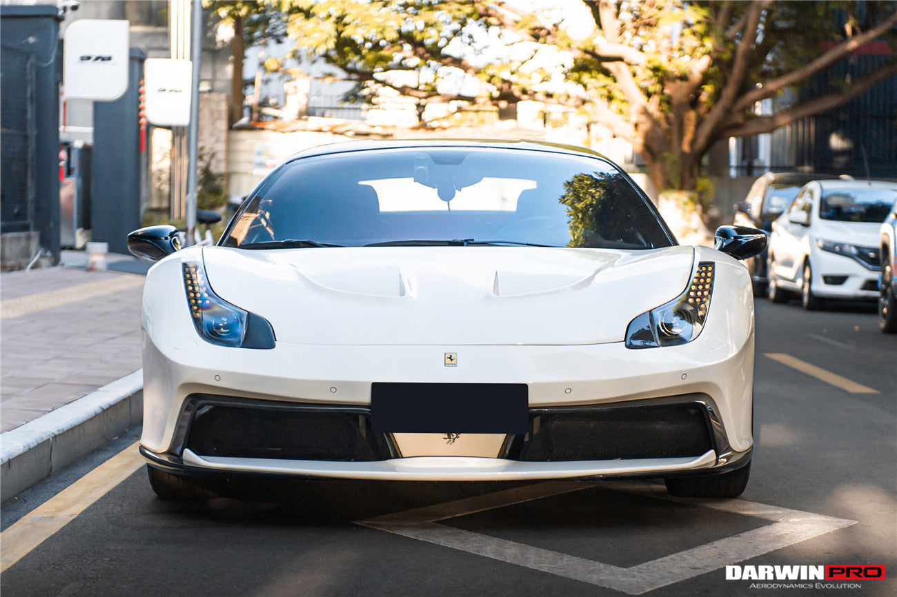 DarwinPRO BKSS Style Carbon Fiber Hood and Partial Carbon Fiber Front Bumper | 2010-2015 Ferrari 458 Coupe, Spider