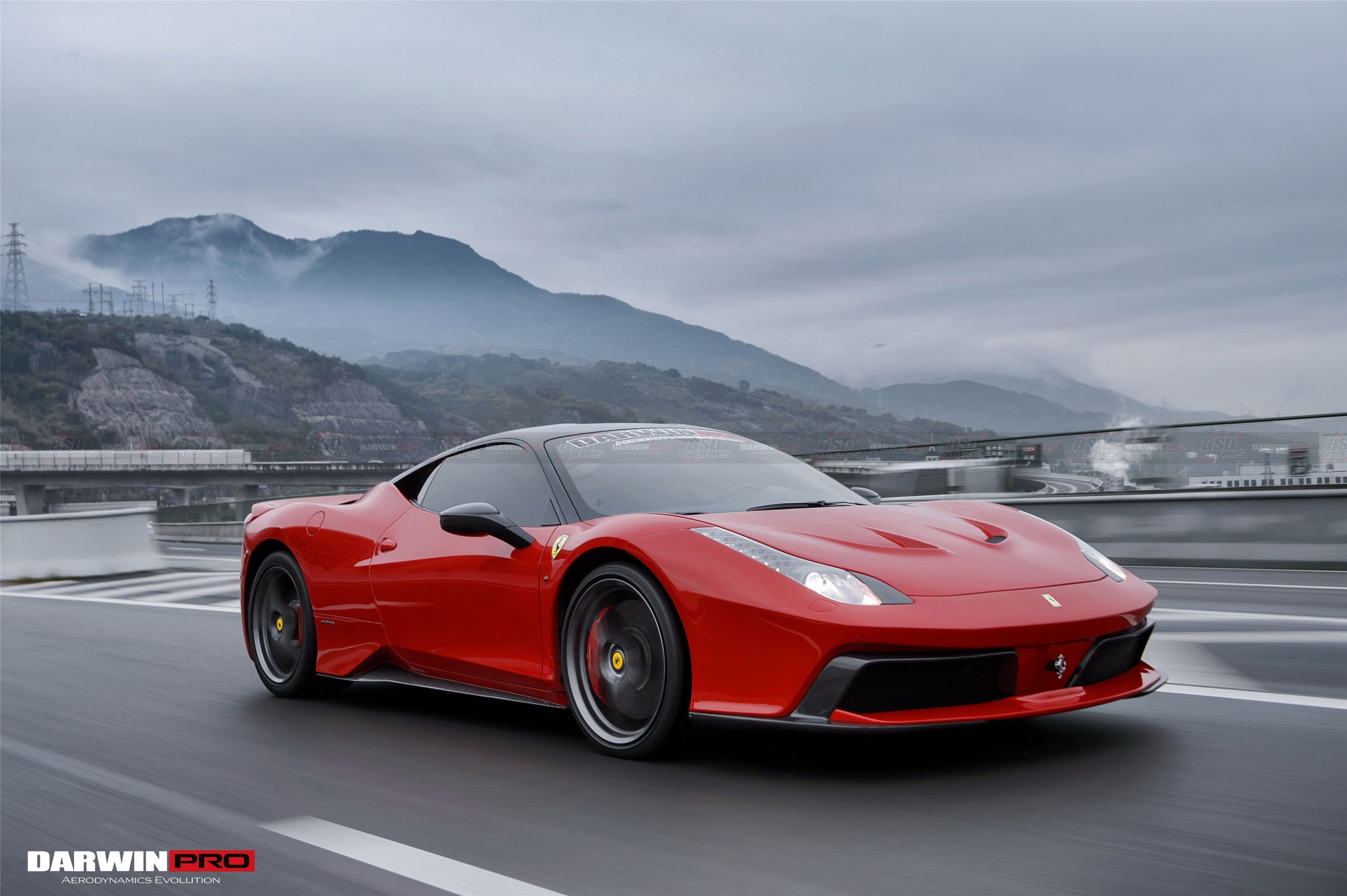 DarwinPRO BKSS Style Side Skirts | 2010-2015 Ferrari 458 Coupe Spider