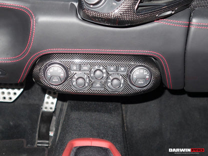 DarwinPRO 2010-2015 Ferrari 458 Coupe Spider  Speciale Dry Carbon Fiber AC Control Panel Cover