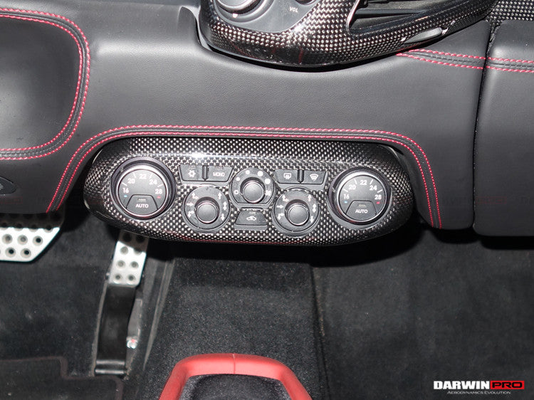 DarwinPRO 2010-2015 Ferrari 458 Coupe Spider  Speciale Dry Carbon Fiber AC Control Panel Cover