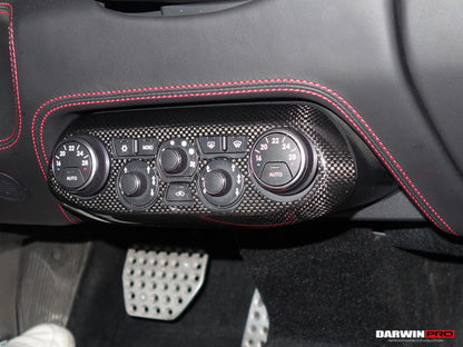 DarwinPRO 2010-2015 Ferrari 458 Coupe Spider  Speciale Dry Carbon Fiber AC Control Panel Cover