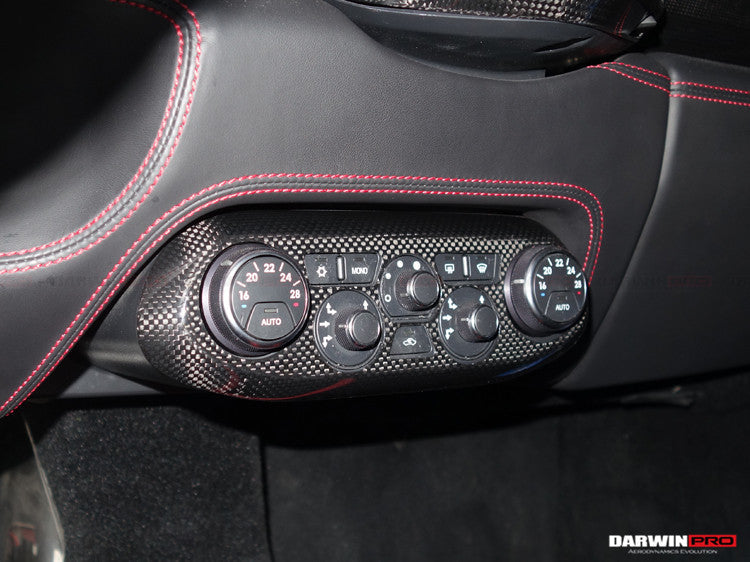 DarwinPRO 2010-2015 Ferrari 458 Coupe Spider  Speciale Dry Carbon Fiber AC Control Panel Cover