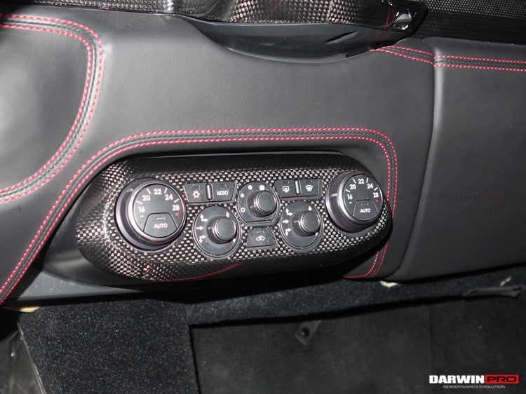 DarwinPRO 2010-2015 Ferrari 458 Coupe Spider  Speciale Dry Carbon Fiber AC Control Panel Cover