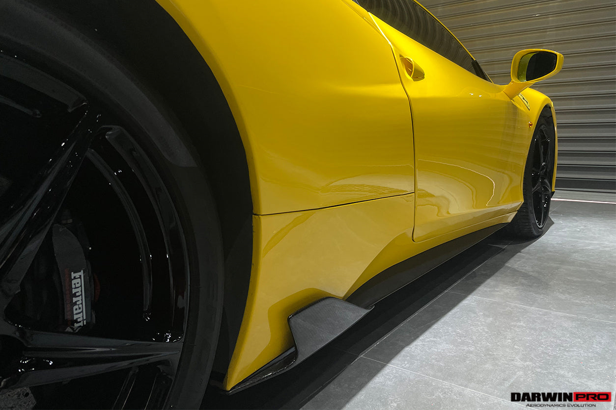Faldones laterales de fibra de carbono DarwinPRO 2010-2015 para Ferrari 458 Coupé Spider Speciale Style