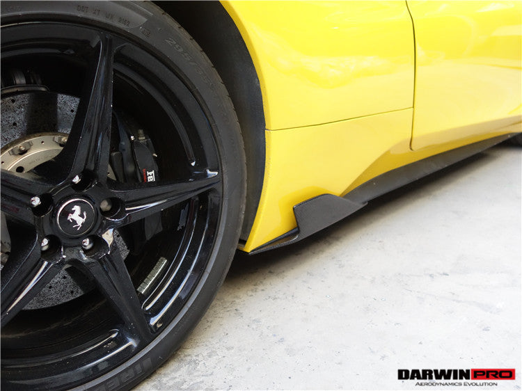Faldones laterales de fibra de carbono DarwinPRO 2010-2015 para Ferrari 458 Coupé Spider Speciale Style