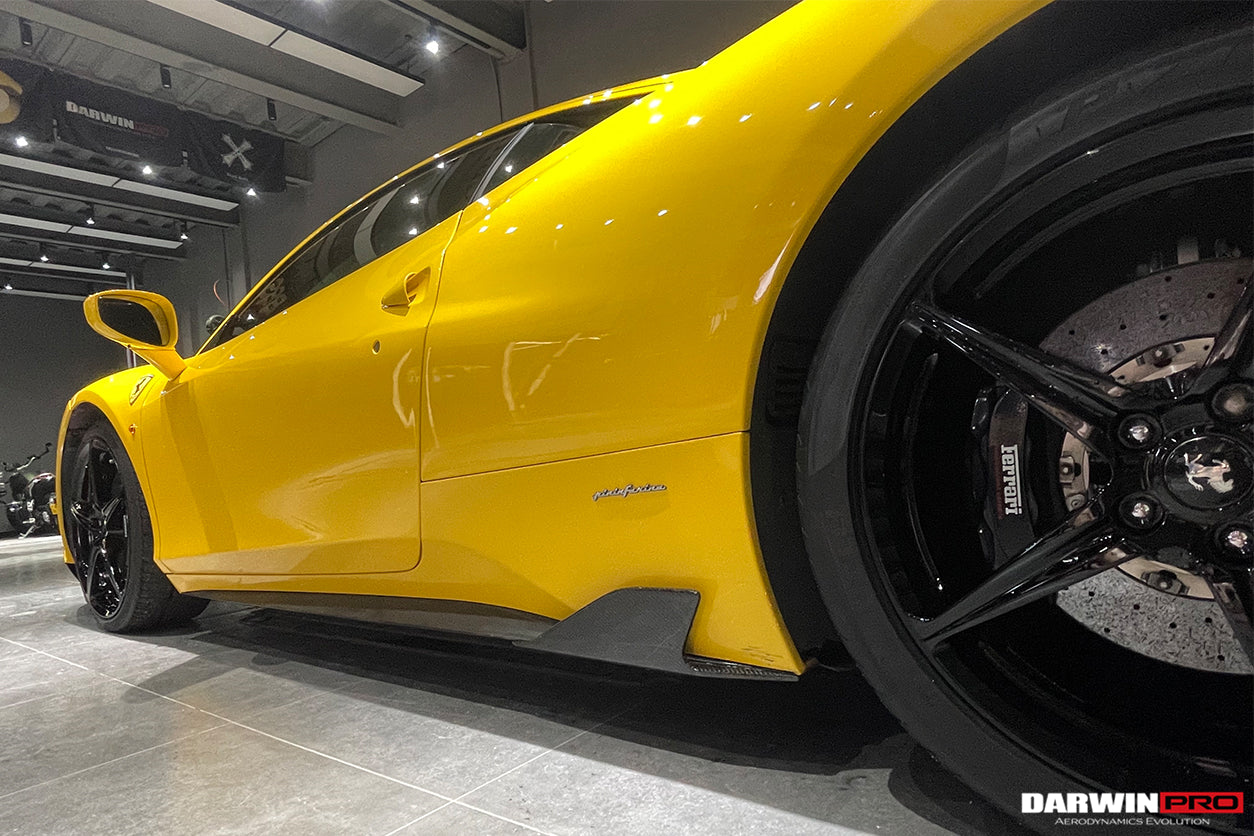 Faldones laterales de fibra de carbono DarwinPRO 2010-2015 para Ferrari 458 Coupé Spider Speciale Style