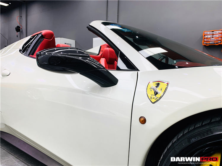 DarwinPRO 2010-2015 Ferrari 458 Coupe Spider Speciale Dry Carbon Fiber Mirror Housing Replacement