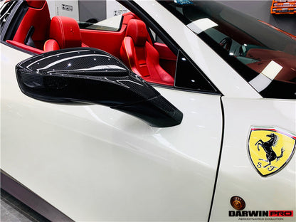 DarwinPRO 2010-2015 Ferrari 458 Coupe Spider Speciale Dry Carbon Fiber Mirror Housing Replacement
