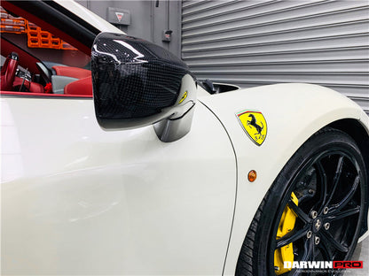 DarwinPRO 2010-2015 Ferrari 458 Coupe Spider Speciale Dry Carbon Fiber Mirror Housing Replacement