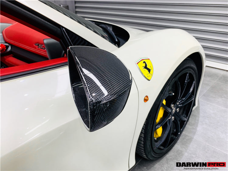 DarwinPRO 2010-2015 Ferrari 458 Coupe Spider Speciale Dry Carbon Fiber Mirror Housing Replacement