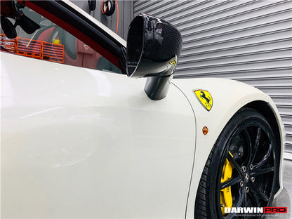 DarwinPRO 2010-2015 Ferrari 458 Coupe Spider Speciale Dry Carbon Fiber Mirror Housing Replacement