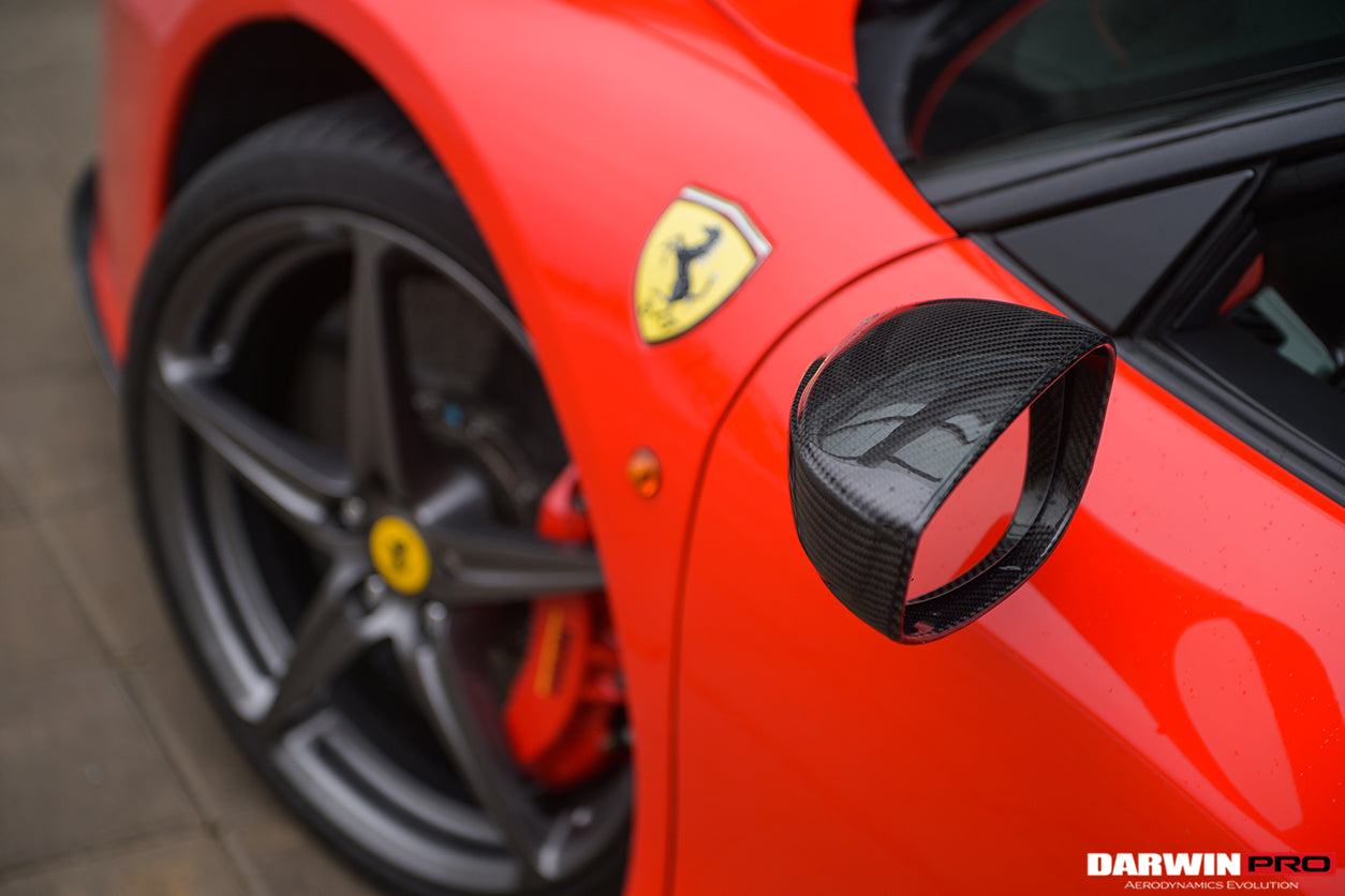 DarwinPRO 2010-2015 Ferrari 458 Coupe Spider Speciale Dry Carbon Fiber Mirror Housing Replacement
