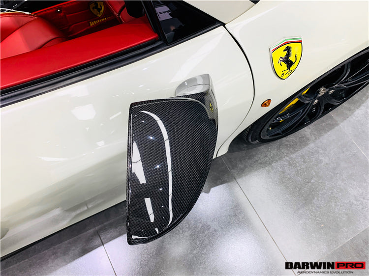 DarwinPRO 2010-2015 Ferrari 458 Coupe Spider Speciale Dry Carbon Fiber Mirror Housing Replacement