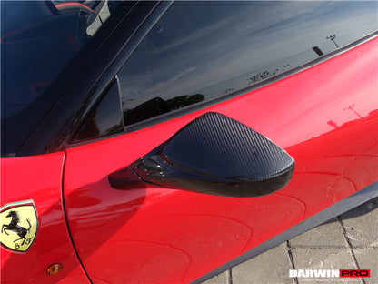 DarwinPRO 2010-2015 Ferrari 458 Coupe Spider Speciale Dry Carbon Fiber Mirror Housing Replacement