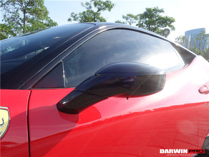 DarwinPRO 2010-2015 Ferrari 458 Coupe Spider Speciale Dry Carbon Fiber Mirror Housing Replacement
