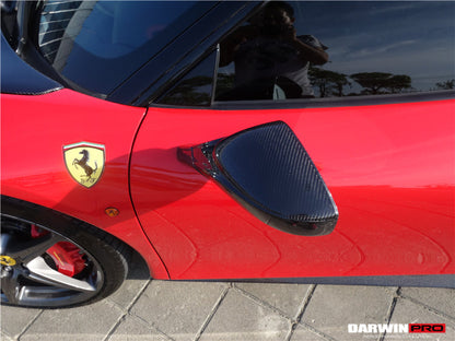 DarwinPRO 2010-2015 Ferrari 458 Coupe Spider Speciale Dry Carbon Fiber Mirror Housing Replacement