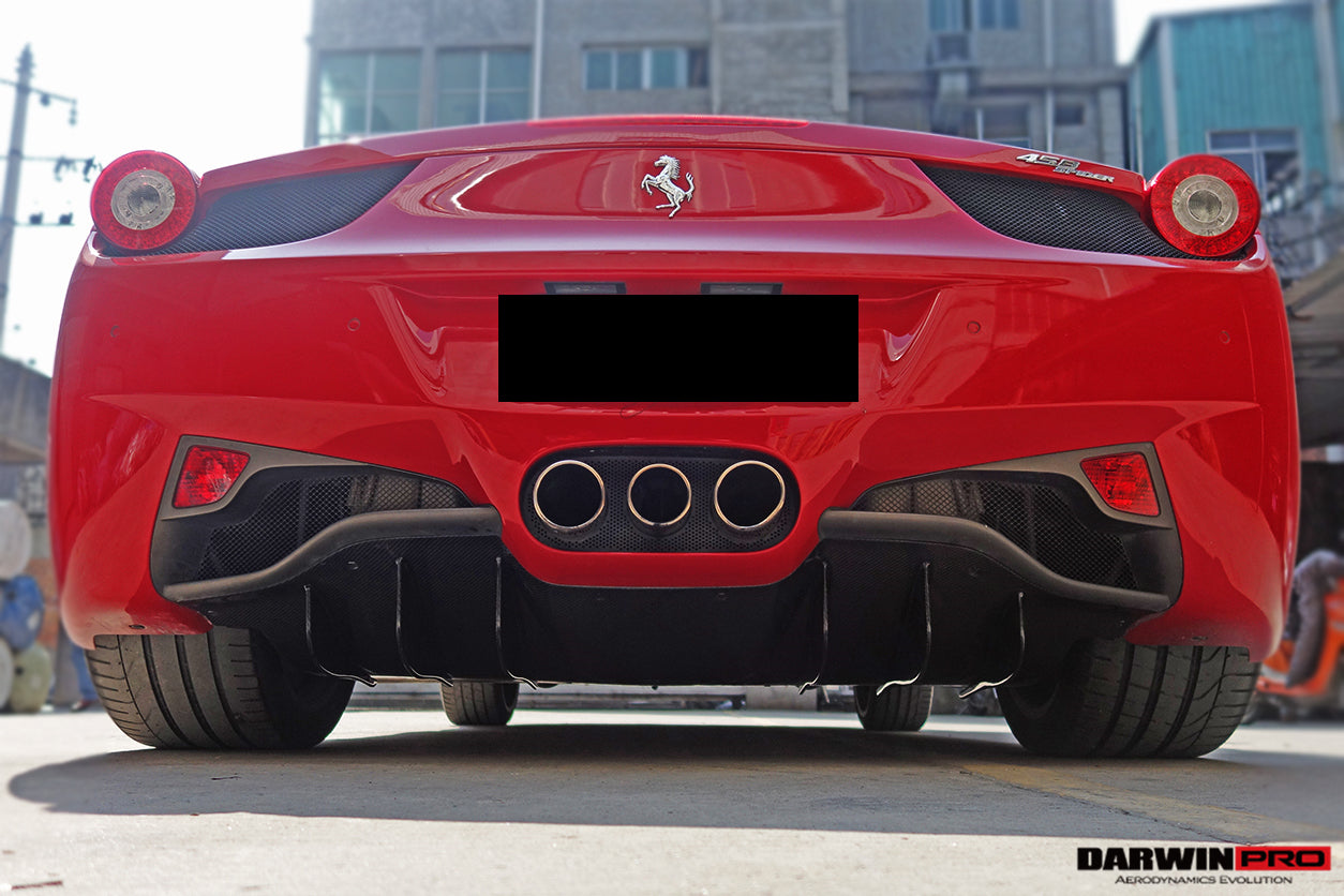 Difusor trasero de fibra de carbono DarwinPRO | Ferrari 458 Coupé Spider (2010-2015)