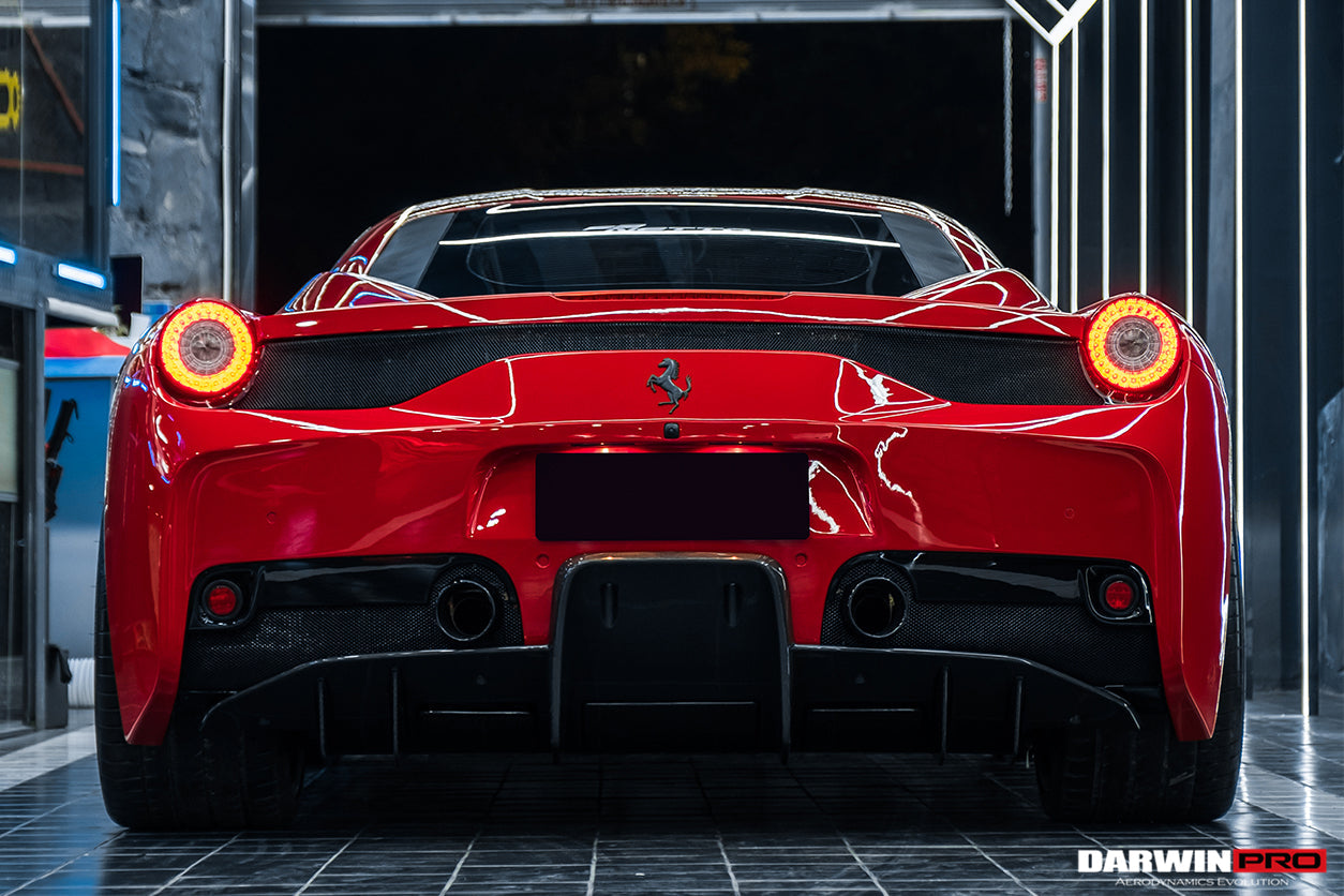 Parachoques trasero con difusor y luces DarwinPRO 2013-2015 Ferrari 458 Speciale