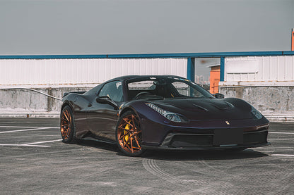 DarwinPRO 2010-2015 Ferrari 458 Spider BKSS Style Partial Carbon Fiber Full Body Kit