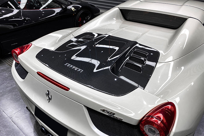 Reemplazo del capó del motor de fibra de carbono DarwinPRO para Ferrari 458 Spider 2011-2015