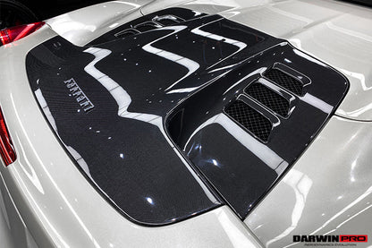 Reemplazo del capó del motor de fibra de carbono DarwinPRO para Ferrari 458 Spider 2011-2015