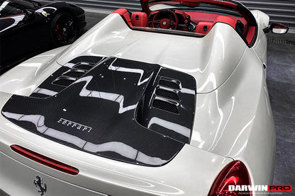 Reemplazo del capó del motor de fibra de carbono DarwinPRO para Ferrari 458 Spider 2011-2015