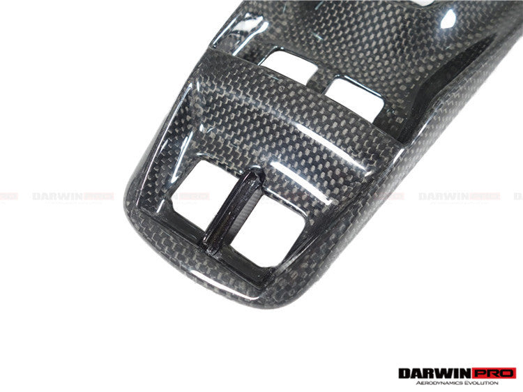 Panel de interruptores de ventanas y soporte de puente de fibra de carbono seco DarwinPRO para Ferrari 488 GTB y Spider (2015-2020)