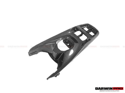 Panel de interruptores de ventanas y soporte de puente de fibra de carbono seco DarwinPRO para Ferrari 488 GTB y Spider (2015-2020)