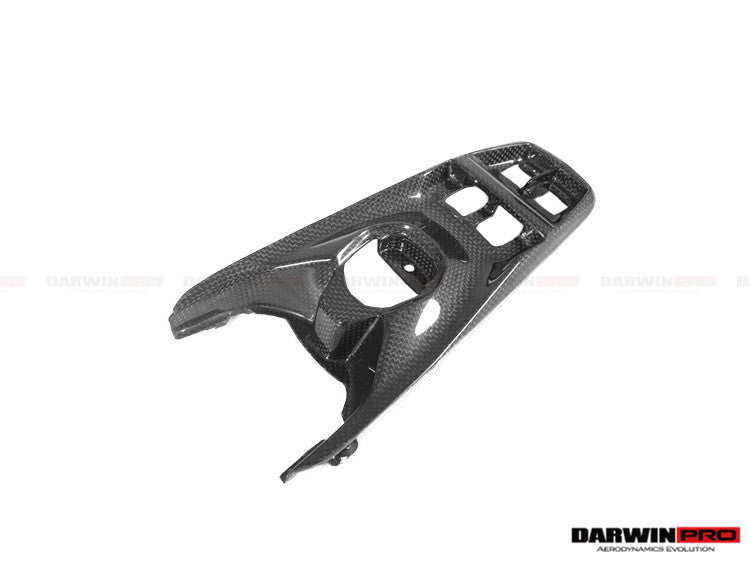 Panel de interruptores de ventanas y soporte de puente de fibra de carbono seco DarwinPRO para Ferrari 488 GTB y Spider (2015-2020)