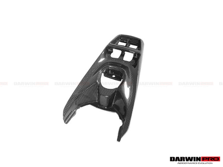 Panel de interruptores de ventanas y soporte de puente de fibra de carbono seco DarwinPRO para Ferrari 488 GTB y Spider (2015-2020)