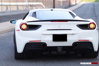 Cubiertas de fibra de carbono para luces traseras satélite DarwinPRO 2015-2020 Ferrari 488 GTB Spyder