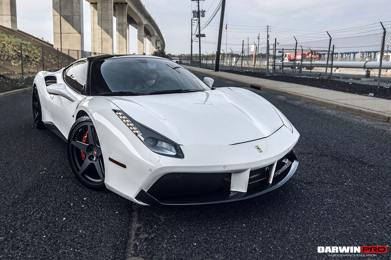 DarwinPRO 2015-2020 Ferrari 488 GTB & Spider Dry Carbon Fiber Side Air Intake Fins