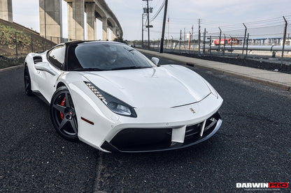DarwinPRO 2015-2020 Ferrari 488 GTB & Spider Dry Carbon Fiber Side Air Intake Fins