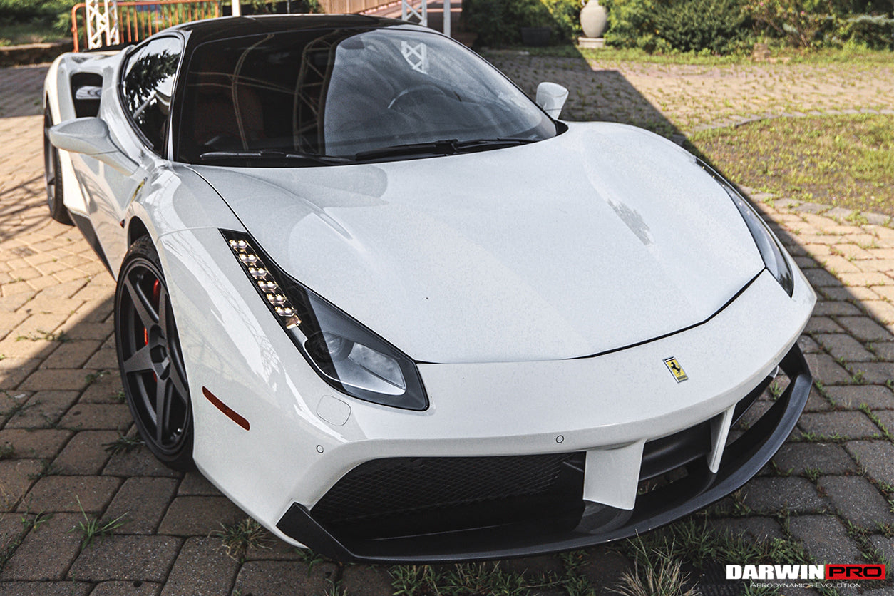 DarwinPRO 2015-2020 Ferrari 488 GTB & Spider Dry Carbon Fiber Side Air Intake Fins