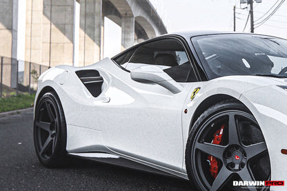 DarwinPRO 2015-2020 Ferrari 488 GTB & Spider Dry Carbon Fiber Side Air Intake Fins