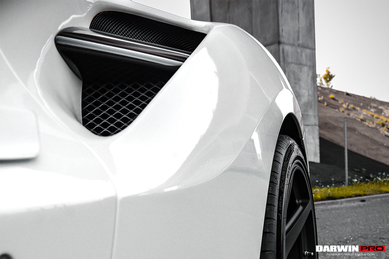 DarwinPRO 2015-2020 Ferrari 488 GTB & Spider Dry Carbon Fiber Side Air Intake Fins