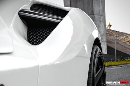 DarwinPRO 2015-2020 Ferrari 488 GTB & Spider Dry Carbon Fiber Side Air Intake Fins