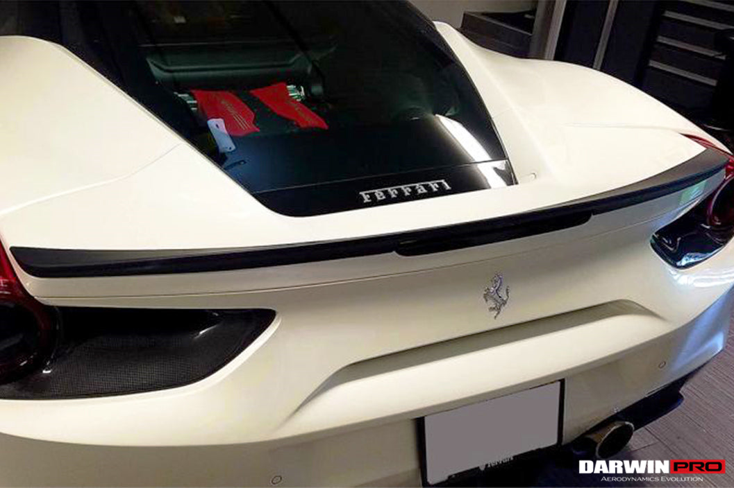Alerón de maletero de fibra de carbono DarwinPRO 2015-2020 Ferrari 488 GTB BKSS