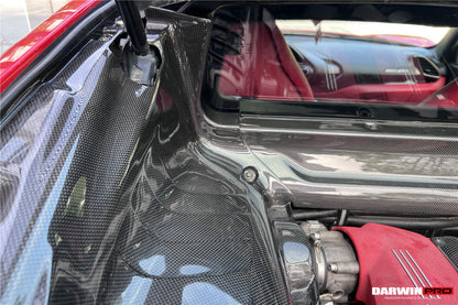 DarwinPRO Autoclave Carbon Fiber Engine Bay Panels With Heat Protection | 2015-2022 Ferrari 488 GTB/Pista/F8