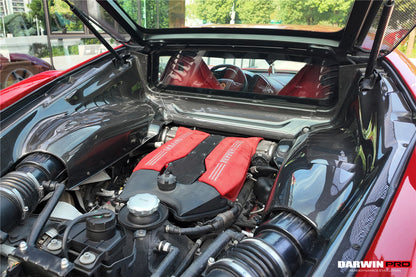 DarwinPRO Autoclave Carbon Fiber Engine Bay Panels With Heat Protection | 2015-2022 Ferrari 488 GTB/Pista/F8