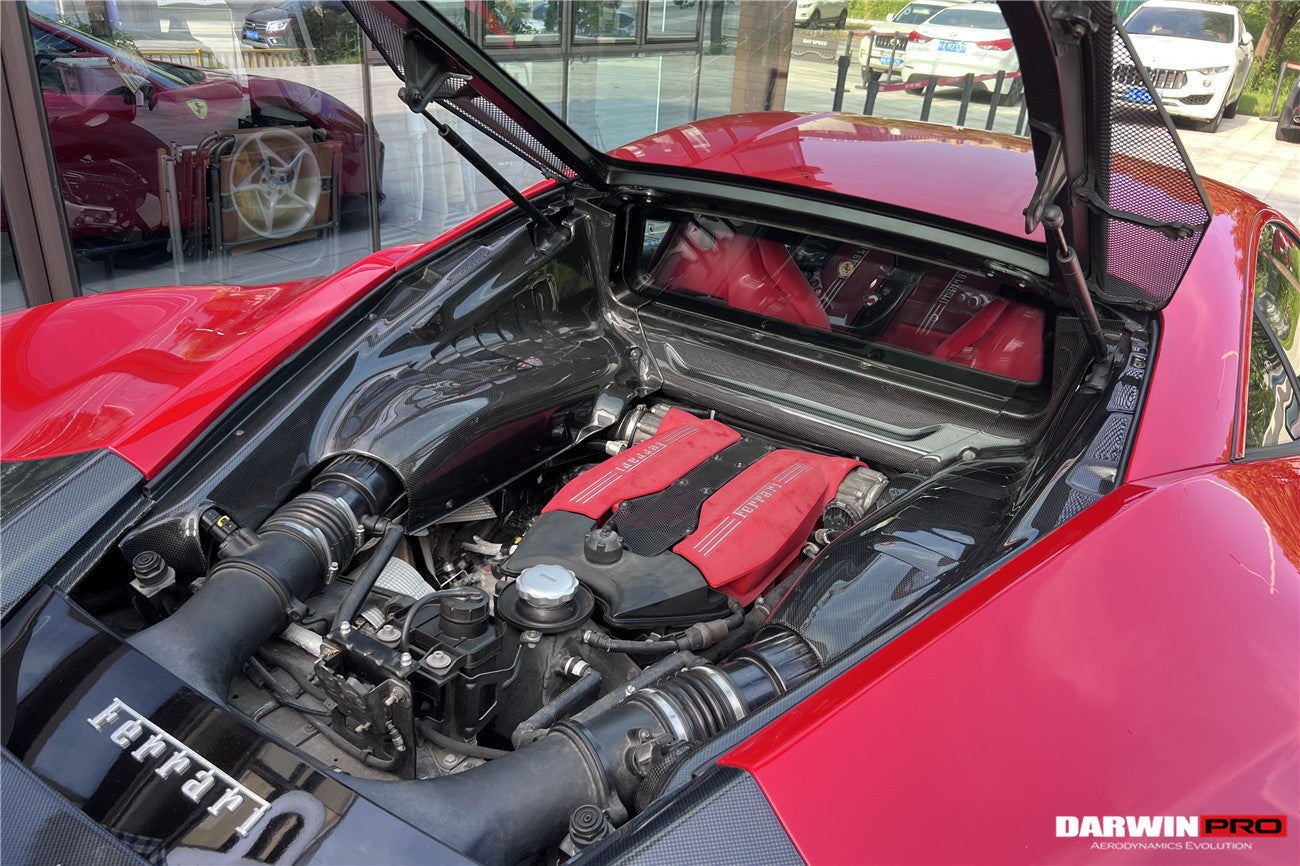 DarwinPRO Autoclave Carbon Fiber Engine Bay Panels With Heat Protection | 2015-2022 Ferrari 488 GTB/Pista/F8