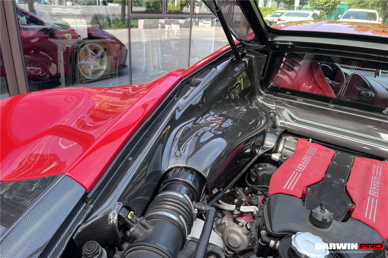 DarwinPRO Autoclave Carbon Fiber Engine Bay Panels With Heat Protection | 2015-2022 Ferrari 488 GTB/Pista/F8